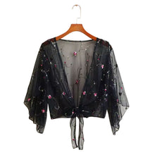 Load image into Gallery viewer, Floral Embroidered Cover | Lace Top | Koquetta Accessories & Jewellery Vancouver