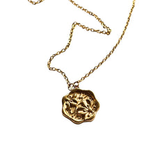 Load image into Gallery viewer, Floral Stamp Pendent Necklace | Stainless Steel | Koquetta Accessories & Jewellery Vancouver