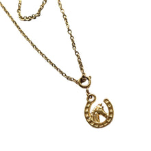 Load image into Gallery viewer, Lucky Cowgirl | Horseshoe Necklace | Stainless Steel | Koquetta Accessories & Jewellery Vancouver