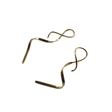 Load image into Gallery viewer, Twist in earrings, the perfect elegant look. These are the perfect pair of earrngs for gift giving. Available in gold, silver and rose gold. They are hypoallergenic, tarnish resistent, and durable.