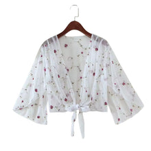 Load image into Gallery viewer, Floral Embroidered Cover | Lace Top | Koquetta Accessories & Jewellery Vancouver