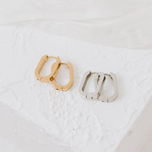 Load image into Gallery viewer, Geo Earrings | Gold 18k with Sterling Silver base | Oval | Koquetta Accessories &amp; Jewellery Fraser Valley
